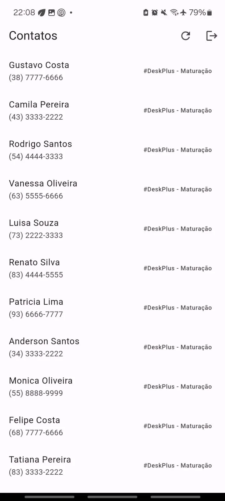 Aplicativo de Importação de Contatos